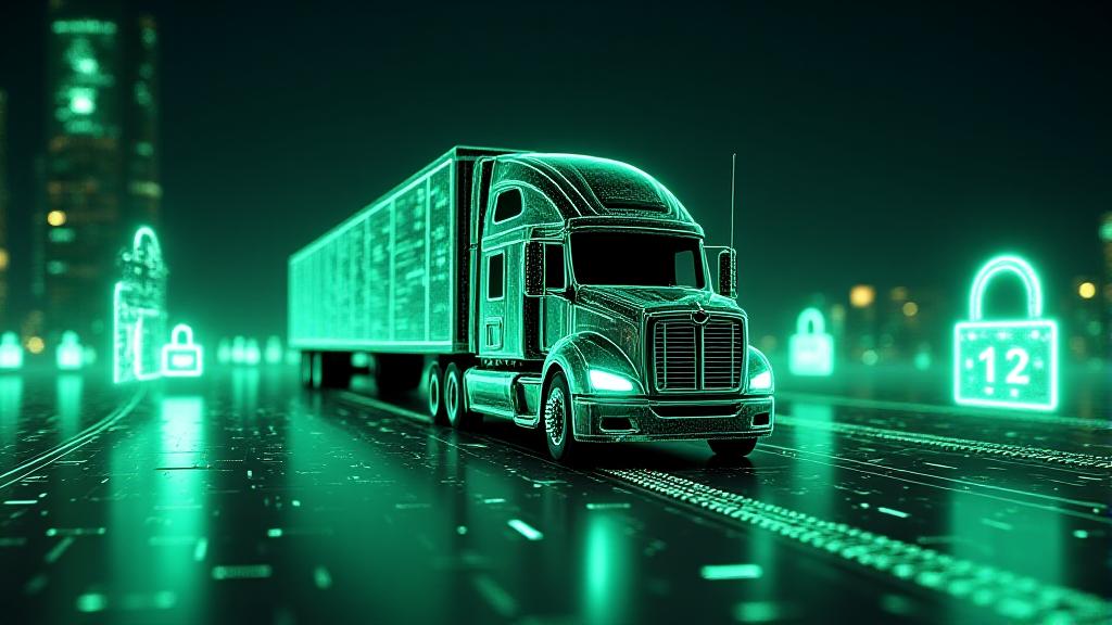 Data security in logistics 3D conceptualization